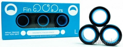 Магнитные кольца FinGears Magnetic Rings Sets Size L Black-Blue (FG380LBLKBLU)