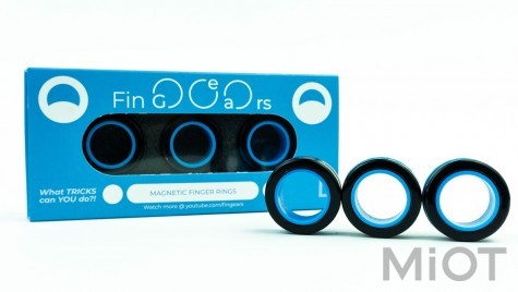 Магнітні кільця FinGears Magnetic Rings Sets Size L Black-Blue (FG380LBLKBLU)