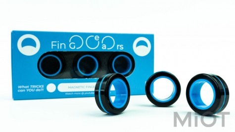 Магнітні кільця FinGears Magnetic Rings Sets Size L Black-Blue (FG380LBLKBLU)