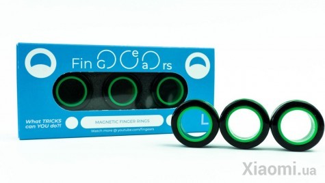 Магнитные кольца FinGears Magnetic Rings Sets Size L Black-Green (FG380LBLKGR)