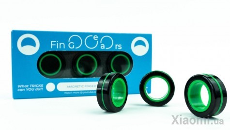 Магнитные кольца FinGears Magnetic Rings Sets Size L Black-Green (FG380LBLKGR)