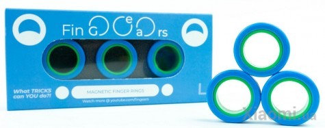 Магнитные кольца FinGears Magnetic Rings Sets Size L Blue-Green (FG380LBLUGR)