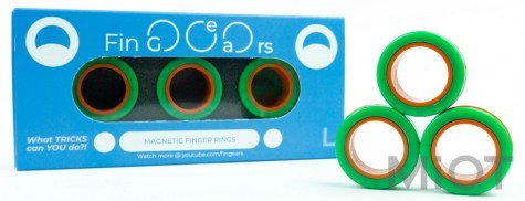 Магнітні кільця FinGears Magnetic Rings Sets Size L Green-Orange (FG380LGROR)