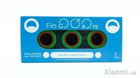 Магнитные кольца FinGears Magnetic Rings Sets Size L Green-Orange (FG380LGROR)
