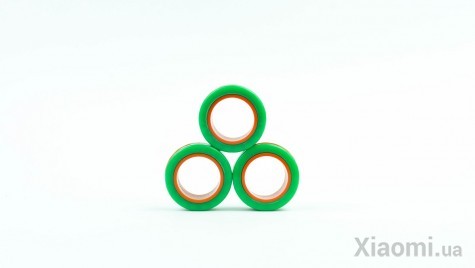Магнитные кольца FinGears Magnetic Rings Sets Size L Green-Orange (FG380LGROR)