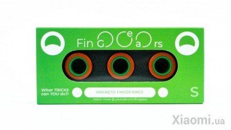 Магнитные кольца FinGears Magnetic Rings Sets Size S Orange-Green (FG380SORGR)
