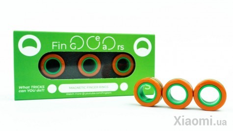 Магнитные кольца FinGears Magnetic Rings Sets Size S Orange-Green (FG380SORGR)