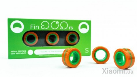Магнитные кольца FinGears Magnetic Rings Sets Size S Orange-Green (FG380SORGR)