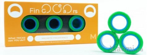 Магнитные кольца FinGears Magnetic Rings Sets Size M Green-Blue (FG380MGRBLU)
