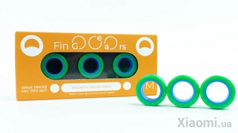 Магнитные кольца FinGears Magnetic Rings Sets Size M Green-Blue (FG380MGRBLU)
