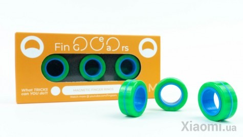 Магнитные кольца FinGears Magnetic Rings Sets Size M Green-Blue (FG380MGRBLU)