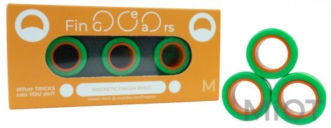 Магнітні кільця FinGears Magnetic Rings Sets Size M Green-Orange (FG380MGROR)