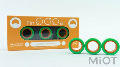 Магнітні кільця FinGears Magnetic Rings Sets Size M Green-Orange (FG380MGROR)