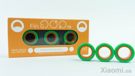 Магнитные кольца FinGears Magnetic Rings Sets Size M Green-Orange (FG380MGROR)