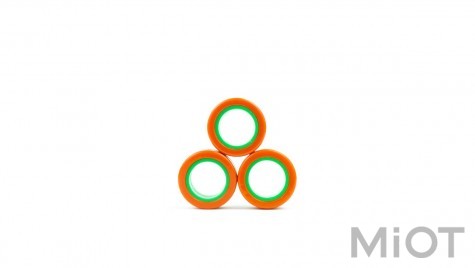 Магнітні кільця FinGears Magnetic Rings Sets Size M Orange-Green (FG380MORGR)