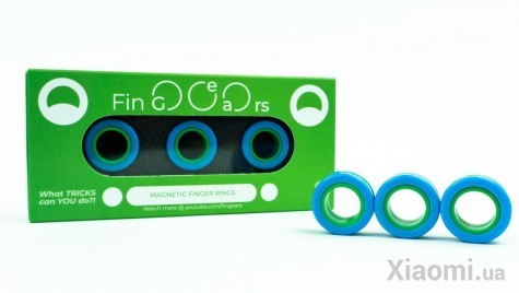 Магнитные кольца FinGears Magnetic Rings Sets Size S Blue-Green (FG380SBLUGR)