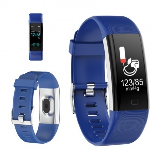 Фітнес браслет Lemfo F07 Max із вимірюванням тиску (Синій)
