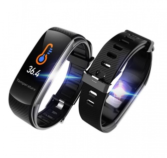 Фітнес браслет Smart Elegant Bracelet C6T Pro з тонометром та термометром (Чорний)