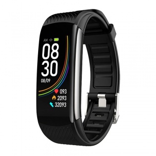 Фитнес браслет Smart Elegant Bracelet C6T Pro с тонометром и термометром (Черный)