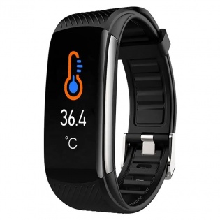 Фитнес браслет Smart Elegant Bracelet C6T Pro с тонометром и термометром (Черный)