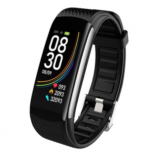 Фитнес браслет Smart Elegant Bracelet C6T Pro с тонометром и термометром (Черный)
