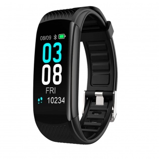 Фитнес браслет Smart Elegant Bracelet C6T Pro с тонометром и термометром (Черный)
