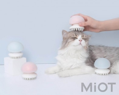 Масажний гребінець для тварин JellyFish FURRYTAIL Pet Massage Comb Pink