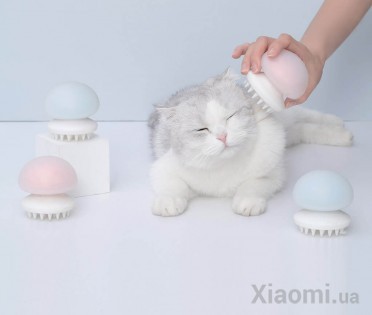 Массажная расческа для животных JellyFish FURRYTAIL Pet Massage Comb Pink