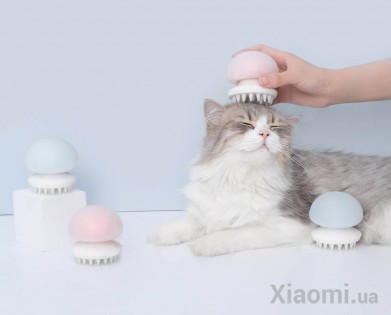 Массажная расческа для животных JellyFish FURRYTAIL Pet Massage Comb Blue