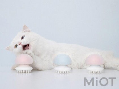 Масажний гребінець для тварин JellyFish FURRYTAIL Pet Massage Comb Pink
