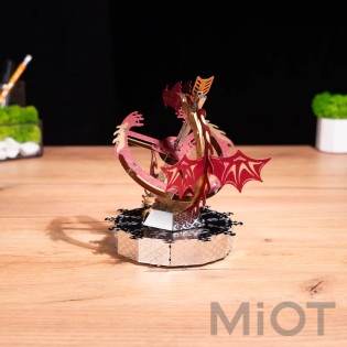 Настільний годинник конструктор із драконом Sun Chaser Dragon Stand Clock Metal-Time MT025