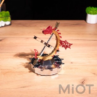 Настільний годинник конструктор із драконом Sun Chaser Dragon Stand Clock Metal-Time MT025