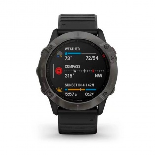 Умные часы GARMIN Fenix 6X Sapphire Carbon Grey DLC with Black Band