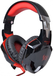 Геймерские наушники Kotion Each G2000 Pro Gaming с подсветкой (Черно-красный)