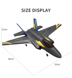 Глайдер на радиоуправлении KFPLAN KF605 с гироскопом (Черный)