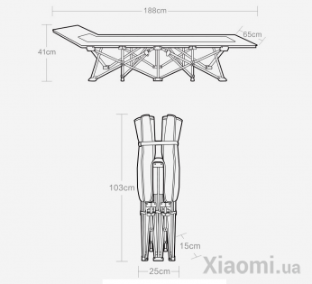 Раскладушка Xiaomi Gocamp Dark Green OBS1001 188*65*41 cm