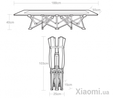 Раскладушка Xiaomi Gocamp Dark Green OBS1002 188*65*40 cm