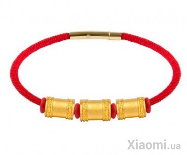 Золотой браслет Xiaomi LuckyME Gold  beads bracelet 17 см 2.1 г Red