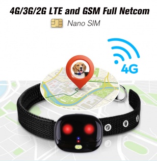 GPS трекер для собак GPS Tracker V43 с отслеживанием (Черный)
