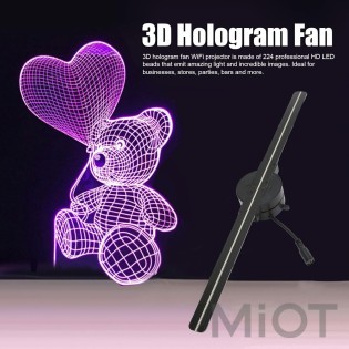 Голографический 3D настольный вентилятор 3D LED fan 30cm