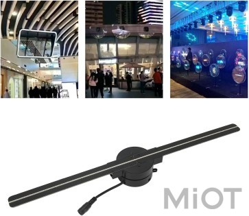 Голографічний 3D настільний вентилятор YIDA 3D LED fan 30cm