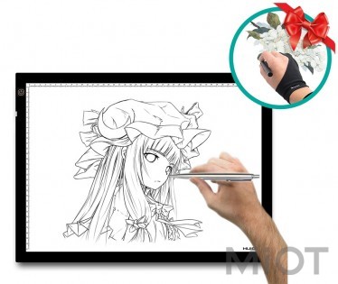 LED планшет (світлокопіювальні) Huion A3 + рукавичка