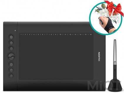 Графічний планшет Huion H610Pro V2 + рукавичка