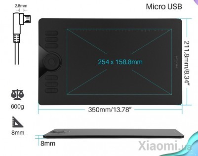 Графический планшет Huion HS610 + перчатка