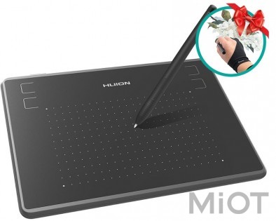 Графічний планшет Huion Inspiroy H430P +рукавичка
