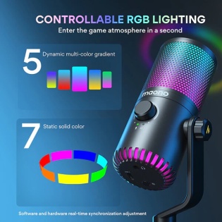Игровой USB микрофон Maono DM30 RGB с подсветкой (Черный)
