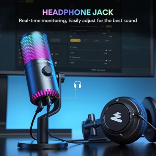 Игровой USB микрофон Maono DM30 RGB с подсветкой (Черный)