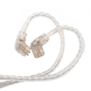 Кабель для наушников KZ Lightning 2PIN 0,75 мм (ZST/ZSR/ES3/ED12/ZS10/ZSN/AS10/BA10) (Белый)