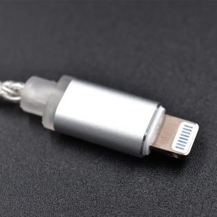 Кабель для наушников KZ Lightning 2PIN 0,75 мм (ZST/ZSR/ES3/ED12/ZS10/ZSN/AS10/BA10) (Белый)