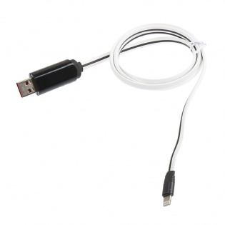 Кабель синхронiзацiї HOCO U29 USB - Lightning LED дисплей таймеру 2А/1,2 м. (White)